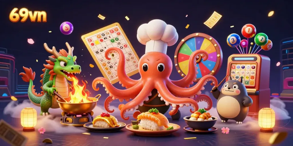 Experience gameplay thrills with 69vn's exciting casino scene, including dynamic lottery elements.