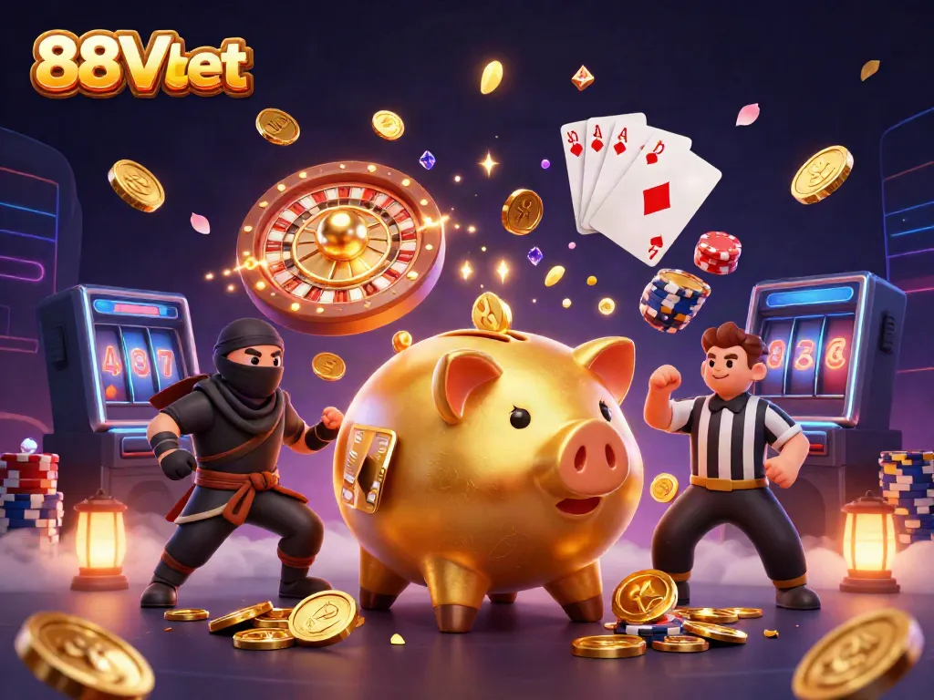 Win massive prizes with the exciting 88Vbet gaming experience featuring vibrant characters and dynamic casino elements.