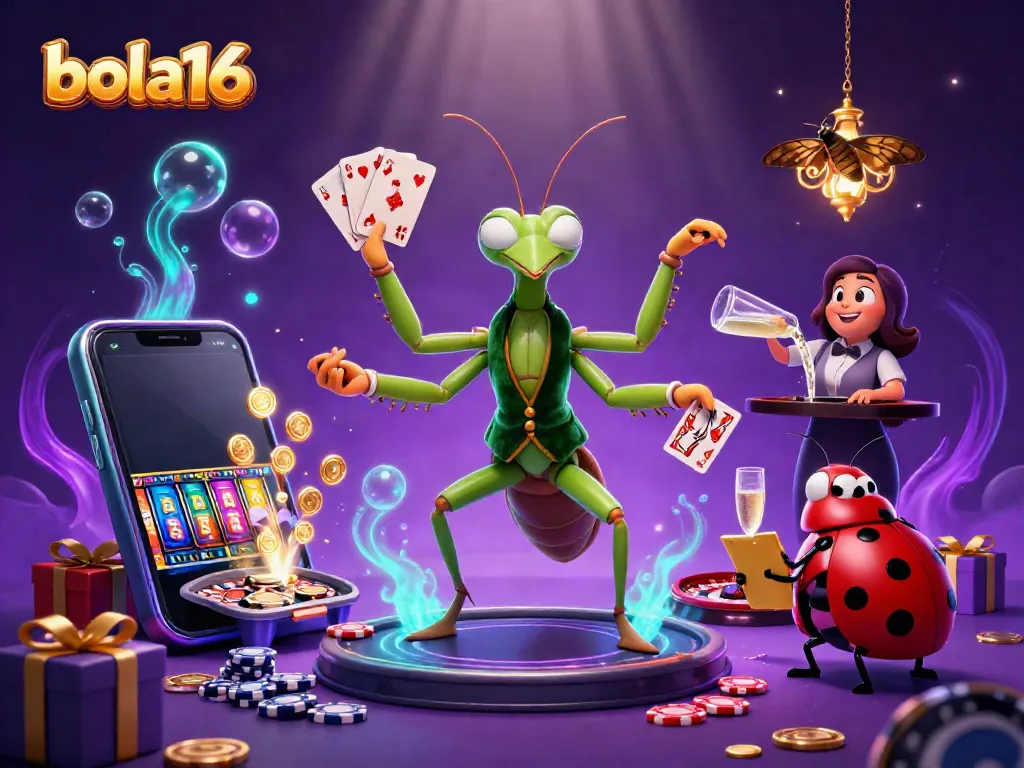 Experience thrilling gameplay with bola16's engaging casino scene featuring vibrant characters and games.